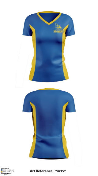 Women's Short Sleeve Vneck Shirt, California State University Bakersfield Cheer, School Spirit Store, Teamtime, Team time, sublimation, custom sports apparel, team uniforms, spirit wear, spiritwear, sports uniforms, custom shirts, team store, custom team store, fundraiser sports, apparel fundraiser