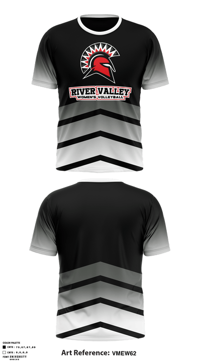 River Valley Middle School Volleyball 14447078 Short Sleeve Performance Shirt - 1