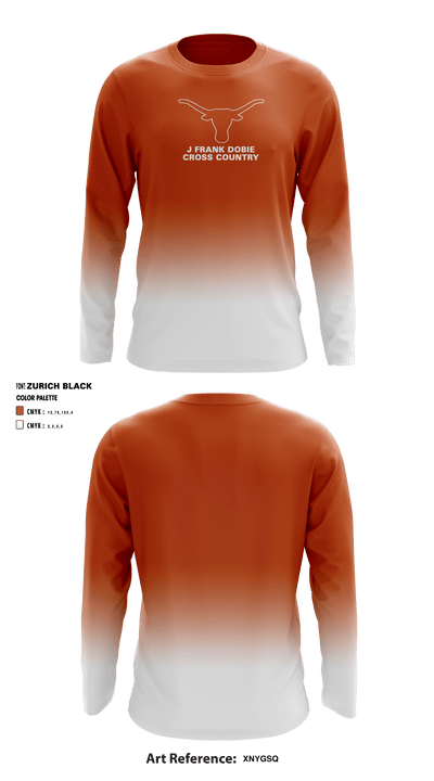 J Frank Dobie High School Cross Country 16838238 Long Sleeve Performance Shirt - 1