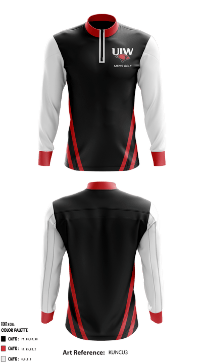 UIW Golf 52916961 Quarter Zip Jacket - 1