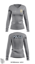 Church Point Police 92600366 Women's Long Sleeve V-neck Shirt - 2