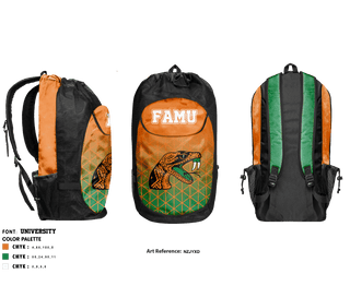 Gear Bag, FAMU Basketball, Men's Basketball, Teamtime, Team time, sublimation, custom sports apparel, team uniforms, spirit wear, spiritwear, sports uniforms, custom shirts, team store, custom team store, fundraiser sports, apparel fundraiser