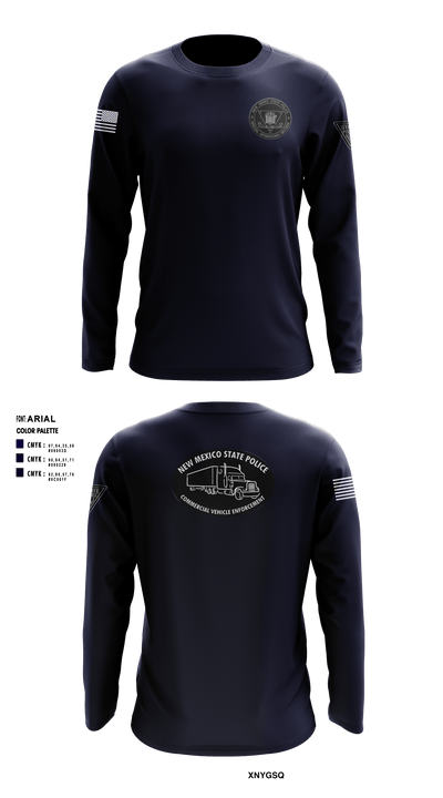 NJ State Police Commercial Vehicle Inspection Unit 62941270 Long Sleeve Performance Shirt - 1