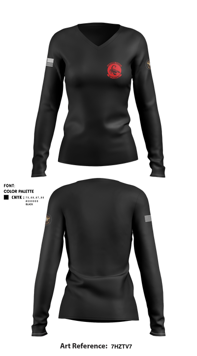 S.T.I.N.G. 51277356 Women's Long Sleeve V-neck Shirt - 1