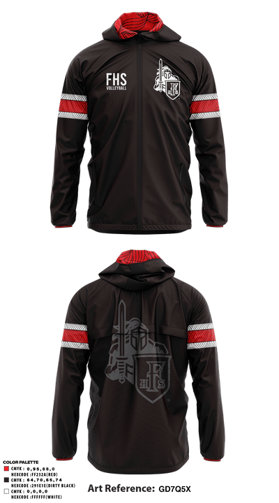 Fairview HS Boys Volleyball 80969123 Windbreaker - 1