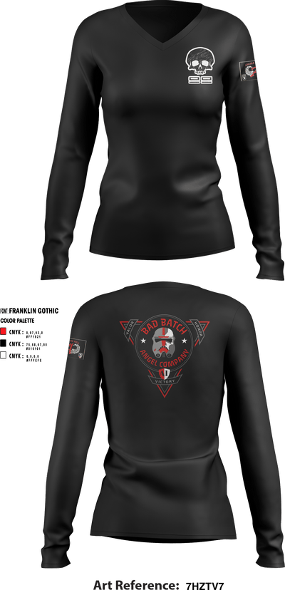 The Bad Batch 23542466 Women's Long Sleeve V-neck Shirt - 6