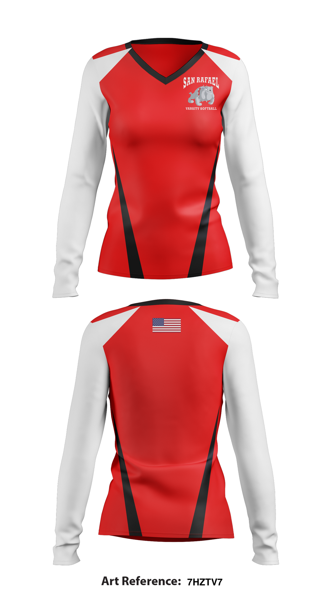 San Rafael softball 65352222 Long Sleeve Performance Shirt - 1 (1)