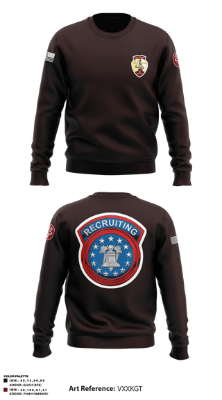 Crew Neck Sweatshirt, , Army, Teamtime, Team time, sublimation, custom sports apparel, team uniforms, spirit wear, spiritwear, sports uniforms, custom shirts, team store, custom team store, fundraiser sports, apparel fundraiser
