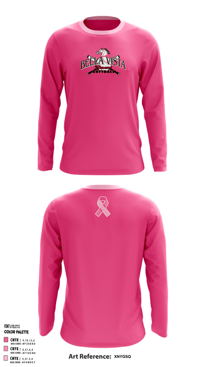 Bella Vista High School softball 97622292 Long Sleeve Performance Shirt - 1 (1)