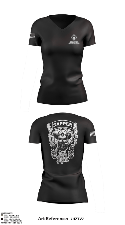 2nd PLT Chainsmokers 3207502 Women's Short Sleeve V-neck Shirt - 3