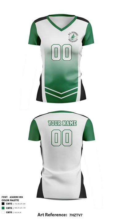 D C Everest High School Women's Volleyball 94932616 Short Sleeve Performance Shirt - 3