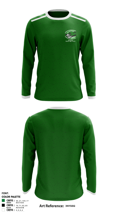 Bedford High School Track 26039872 Long Sleeve Performance Shirt - 1