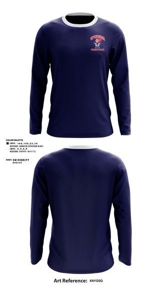 Long Sleeve Performance Shirt, Warrington Warwick Boys Basketball Association, Men's Basketball, Teamtime, Team time, sublimation, custom sports apparel, team uniforms, spirit wear, spiritwear, sports uniforms, custom shirts, team store, custom team store, fundraiser sports, apparel fundraiser