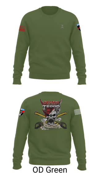 Crew Neck Sweatshirt, , Army, Teamtime, Team time, sublimation, custom sports apparel, team uniforms, spirit wear, spiritwear, sports uniforms, custom shirts, team store, custom team store, fundraiser sports, apparel fundraiser
