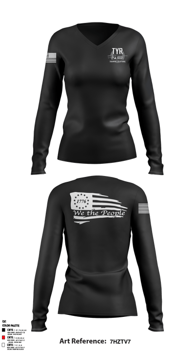 TYR Advanced Training Solutions 55916115 Women's Long Sleeve V-neck Shirt - 1
