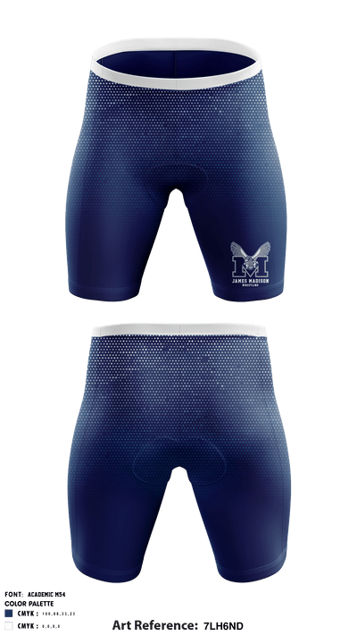 James Madison High School Wrestling 83670337 Men's Compression Shorts - 1
