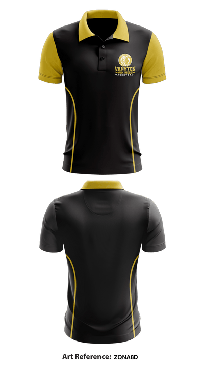 Vanston Middle School Basketball 47359446 Short Sleeve Performance Polo - 1