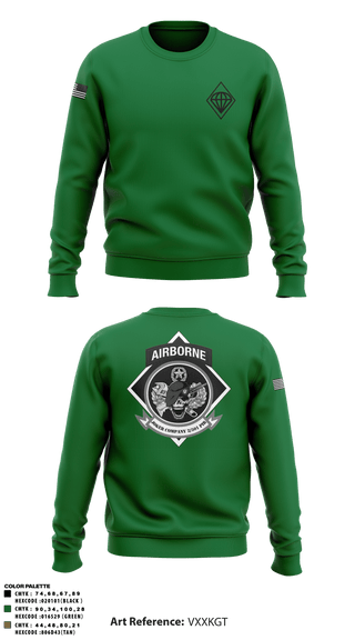 Crew Neck Sweatshirt, Joker Company 2/501 PIR 76292379, Army, Teamtime, Team time, sublimation, custom sports apparel, team uniforms, spirit wear, spiritwear, sports uniforms, custom shirts, team store, custom team store, fundraiser sports, apparel fundraiser