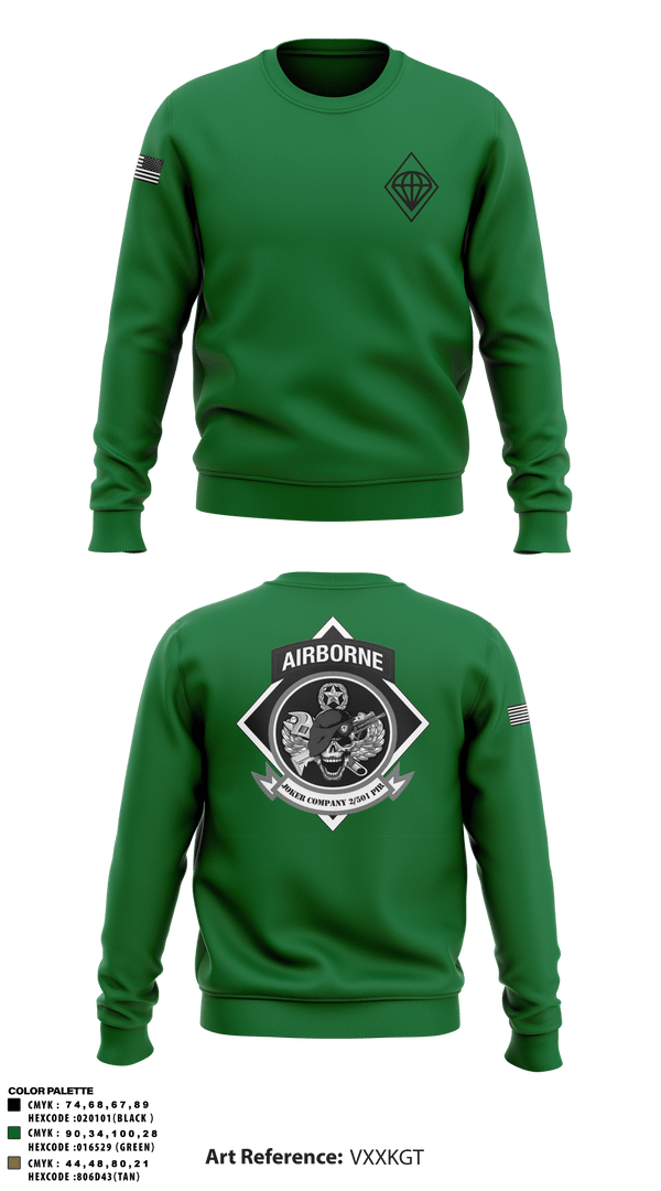 Crew Neck Sweatshirt, Joker Company 2/501 PIR 76292379, Army, Teamtime, Team time, sublimation, custom sports apparel, team uniforms, spirit wear, spiritwear, sports uniforms, custom shirts, team store, custom team store, fundraiser sports, apparel fundraiser