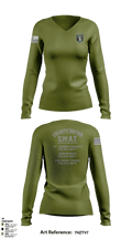 St. Joseph County SWAT 30759659 Women's Long Sleeve V-neck Shirt - 2