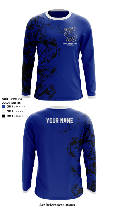 Division Avenue High School Basketball 17302589 Long Sleeve Shooting Shirt - 1