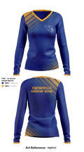 Factoryville Christian School 78112632 Women's Long Sleeve V-neck Shirt - 4