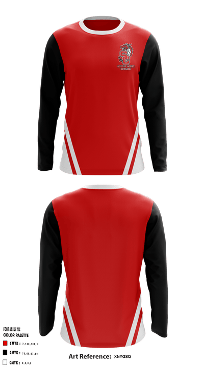 Swartz Creek High School Bowling 42788784 Long Sleeve Performance Shirt - 1