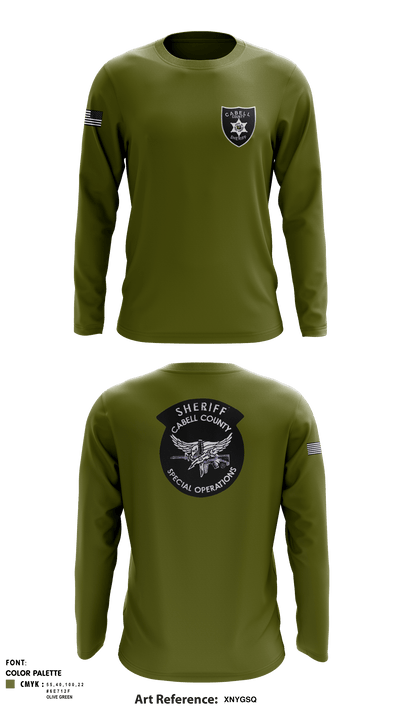 Cabell County Special Operations 13615522 Long Sleeve Performance Shirt - 2