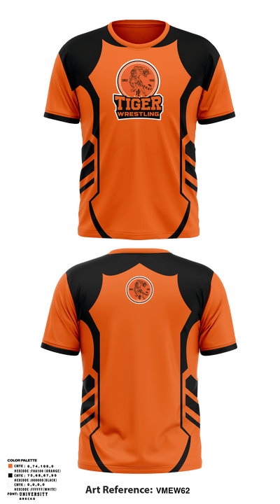 Tiger Wrestling 95214865 Short Sleeve Performance Shirt - 2
