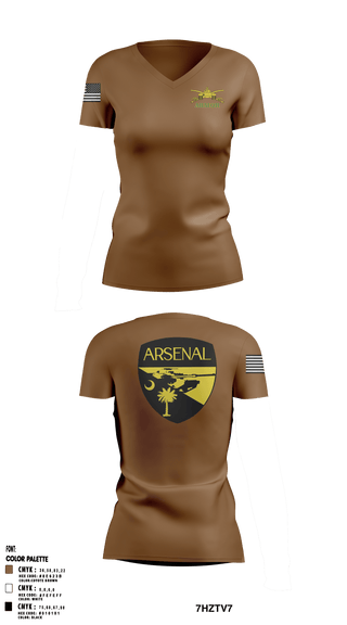Women's Short Sleeve Vneck Shirt, , National Guard, Teamtime, Team time, sublimation, custom sports apparel, team uniforms, spirit wear, spiritwear, sports uniforms, custom shirts, team store, custom team store, fundraiser sports, apparel fundraiser