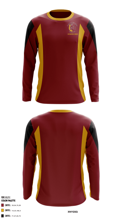 Covington Middle School Cheer 37381303 Long Sleeve Performance Shirt - 1