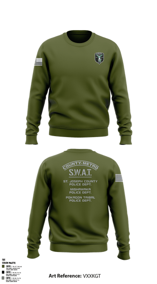 Crew Neck Sweatshirt, St. Joseph County SWAT, , Teamtime, Team time, sublimation, custom sports apparel, team uniforms, spirit wear, spiritwear, sports uniforms, custom shirts, team store, custom team store, fundraiser sports, apparel fundraiser