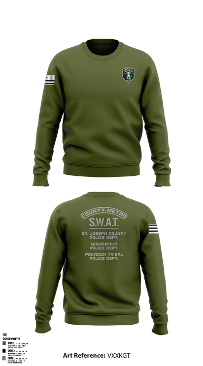 St. Joseph County SWAT 54759610 Crew Neck Sweatshirt - 3