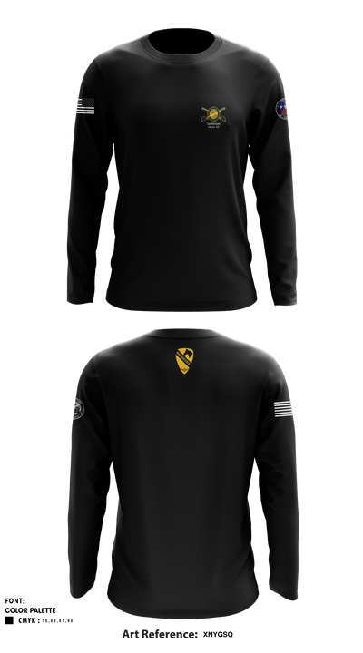 D CO, 3-227TH AHB, 1ACB, 1CD 23142996 Long Sleeve Performance Shirt - 1