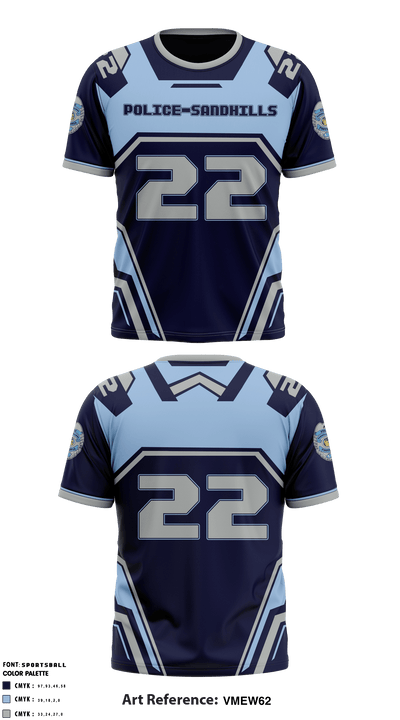 Police-Sandhills Football 67415575 Short Sleeve Performance Shirt - 4