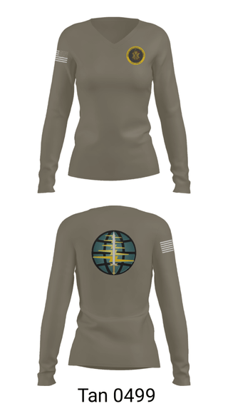 Women's Long Sleeve Vneck Shirt, , Army, Teamtime, Team time, sublimation, custom sports apparel, team uniforms, spirit wear, spiritwear, sports uniforms, custom shirts, team store, custom team store, fundraiser sports, apparel fundraiser