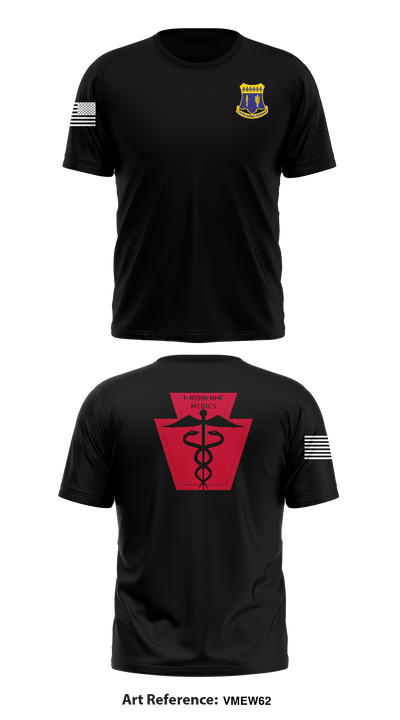 1-109th HHC Medic Platoon 67967720 Short Sleeve Performance Shirt - 2