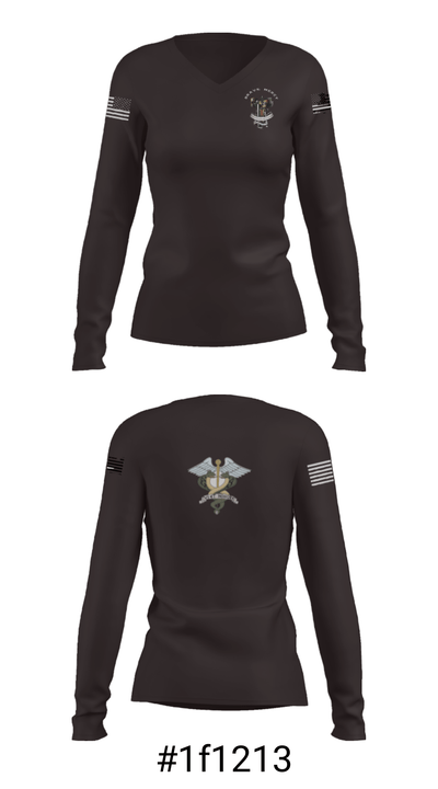 566 MCAS 76433132 Women's Long Sleeve V-neck Shirt - 37