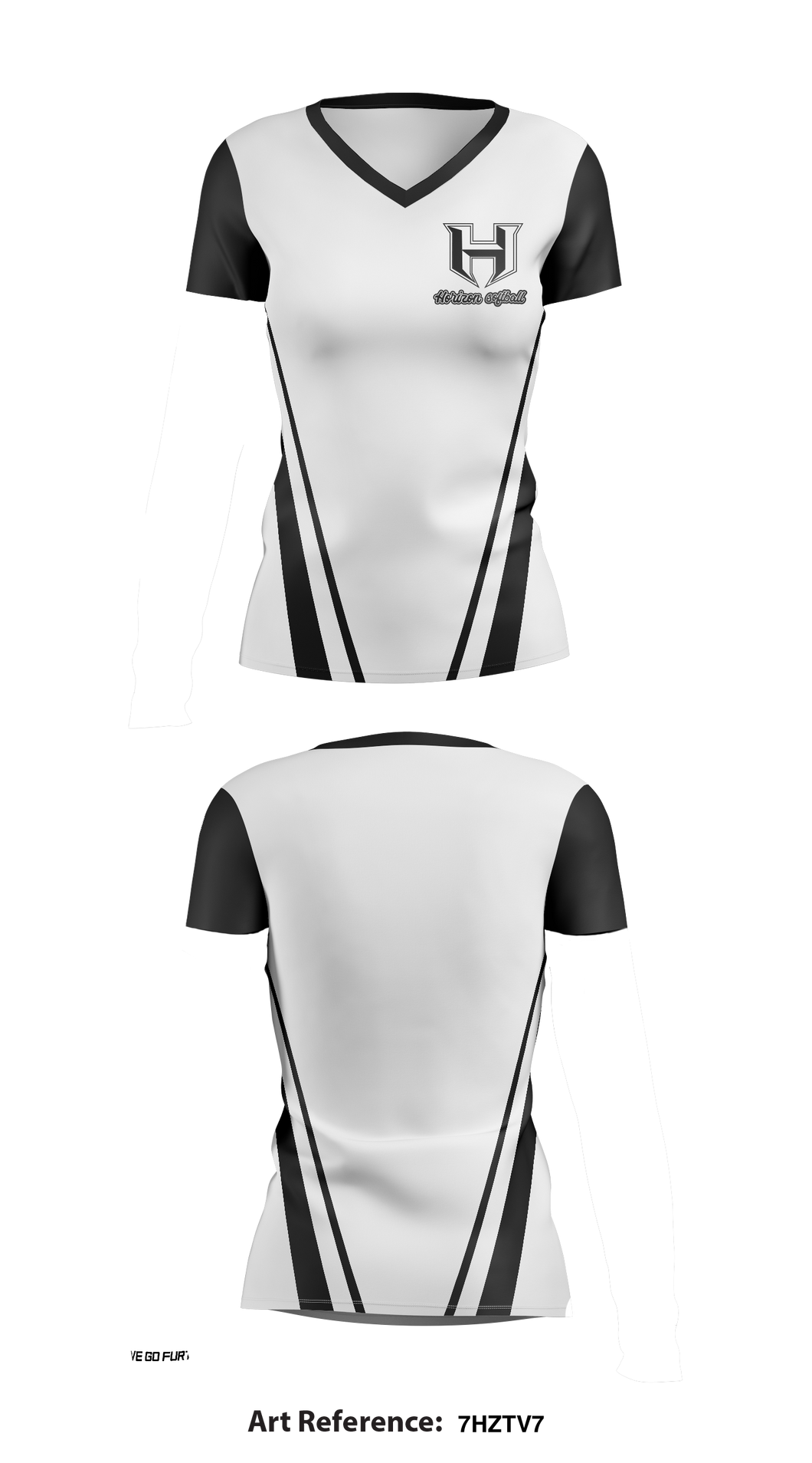 Horizon softball 17930061 Women's Short Sleeve V-neck Shirt - 1