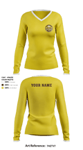 Waynedale High School Basketball 66944110 Women's Long Sleeve V-neck Shirt - 5