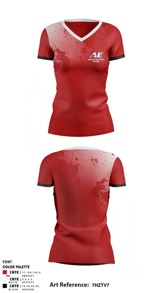 Women's Short Sleeve Vneck Shirt, Appleton East High School Tennis, Tennis, Teamtime, Team time, sublimation, custom sports apparel, team uniforms, spirit wear, spiritwear, sports uniforms, custom shirts, team store, custom team store, fundraiser sports, apparel fundraiser