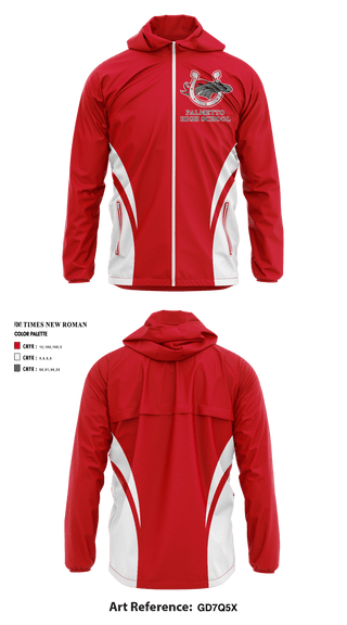 Windbreaker, Palmetto High School Cheer, School Spirit Store, Teamtime, Team time, sublimation, custom sports apparel, team uniforms, spirit wear, spiritwear, sports uniforms, custom shirts, team store, custom team store, fundraiser sports, apparel fundraiser