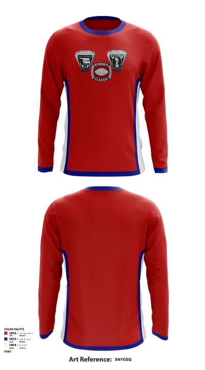 Sooner Classic Football 48073019 Long Sleeve Performance Shirt - 1