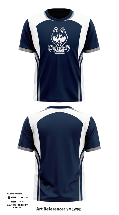 Louis E Dieruff High School Cheer 26370511 Short Sleeve Performance Shirt - 1