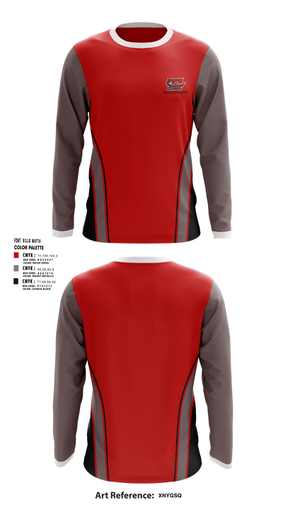 Combs High School Badminton 72881813 Long Sleeve Performance Shirt - 1
