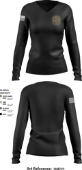 373 TRS / DET 12 70443179 Women's Long Sleeve V-neck Shirt - 9