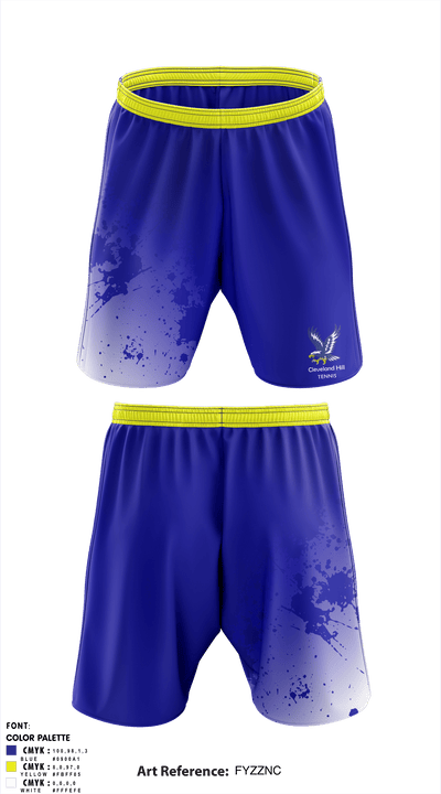 Cleveland Hill High School Tennis 1461357 Athletic Shorts With Pockets - 1