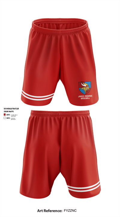 James Monroe High School Baseball 86568421 Athletic Shorts With Pockets - 1
