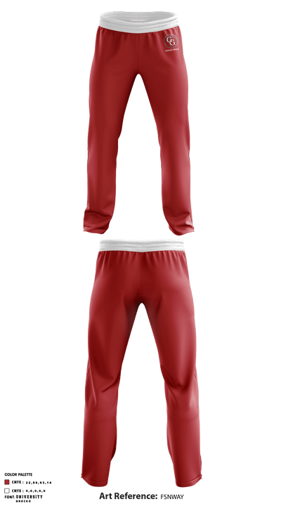Garden Grove High School Basketball 41100389 Sweatpants - 1
