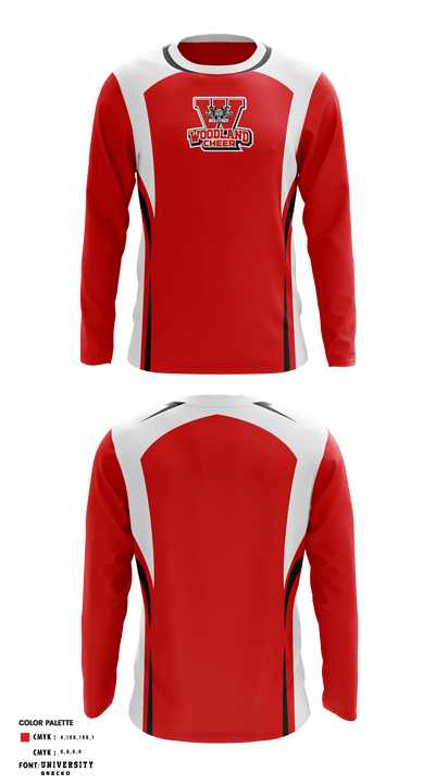Woodland High School Cheer 1987652 Long Sleeve Performance Shirt - 1